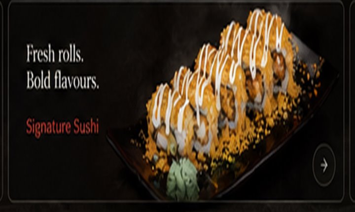Signature sushi rolls